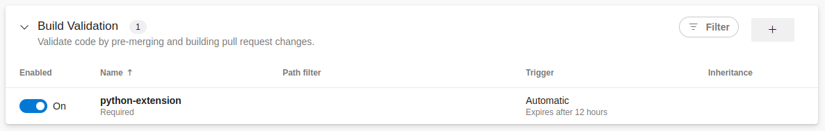 Azure main policy enabled
