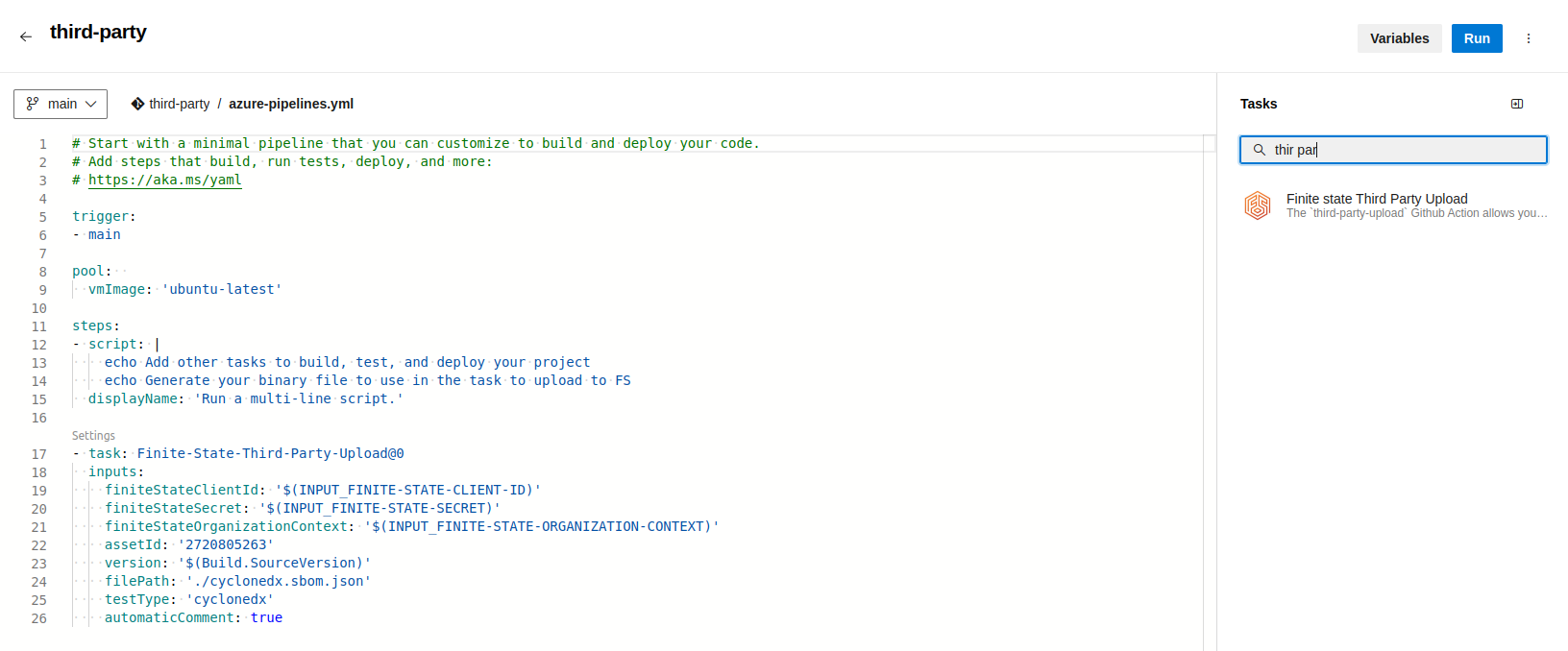 Task install